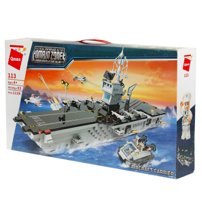 Конструктор пласт. авианосец с фигурками и аксесс., 1139дет. 