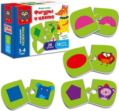 Игра настольная мини Фигуры и цвета Vladi Toys