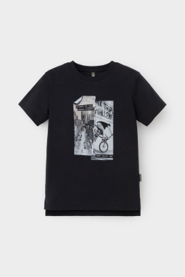 Футболка для мальчика Crockid черный к510