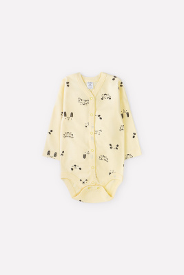 Полукомбинезон Crockid забавные мордочки на светло-желтом