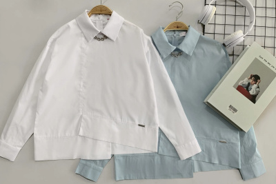 Блузка школьная для девочки COLABEAR белый