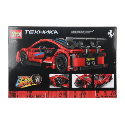 Конструктор СУПЕРКАР ferrari (инерция) , 445 дет. Город мастеров в кор.2*9шт