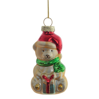 Ёлочное украшение Медвежонок, L4 W4 H9 см