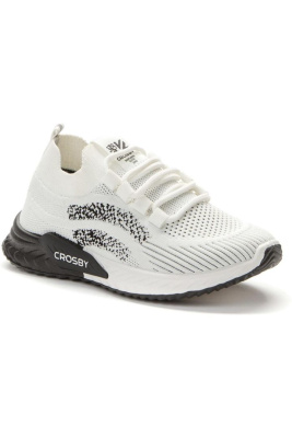 Кроссовки для мальчика CROSBY белый/черный