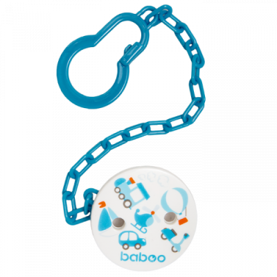 Клипса-держатель д/пустышки Транспорт 0+ BABOO