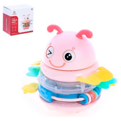 Пирамидка музыкальная Пчелка цвет розовый