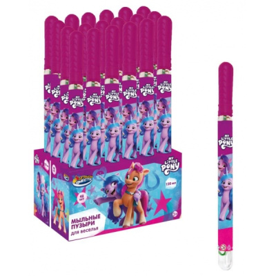 394989 Мыльные пузыри Мой маленький Пони 120мл, в колбе, кор.30*12*15,5см ИГРАЕМ ВМЕСТЕ уп-24шт в ко