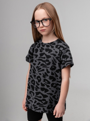 Футболка с коротким рукавом Bodo серый/черный