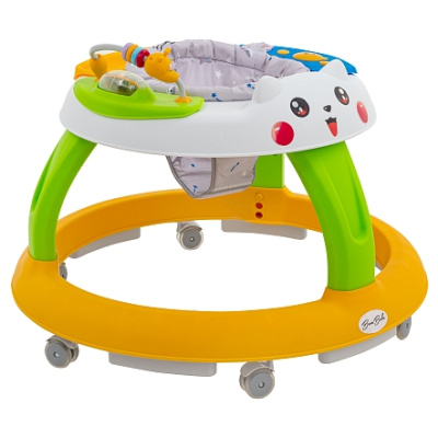 Ходунки Пушистик круглые 6 силик.кол,игр.,муз 76х76х54 White/Разноцветный BAMBOLA 