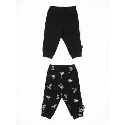 Брюки трикотажные Bodo черный-белый 2 шт