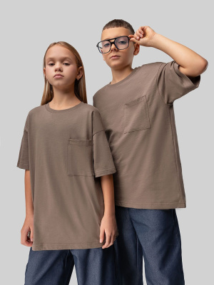 Футболка с коротким рукавом Bodo темно-бежевый