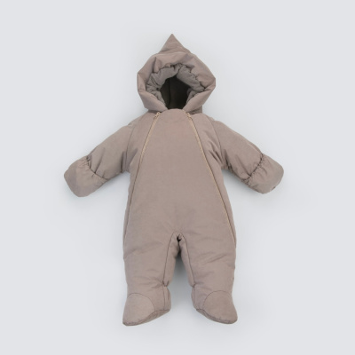 Комбинезон зимний KiDi Вельвет-1 серо-бежевый