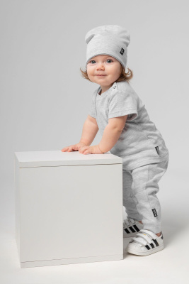 Футболка с коротким рукавом + брюки Bodo серый меланж