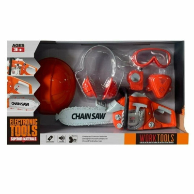 Набор "Инструменты": бензопила, каска, аксессуары, звуковые эффекты, вращение, в/к 55*32*11 см
