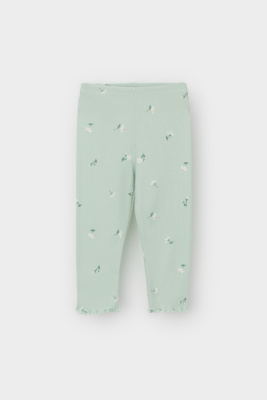 Лосины Crockid пастельно-зеленый милые цветочки к543