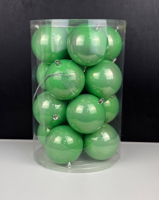 Шар в тубе 12 см светло-зеленый