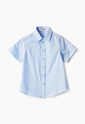 Сорочка школьная с коротким рукавом для мальчиков Button Blue