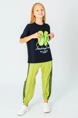 Футболка с коротким рукавом для девочки COLABEAR черный