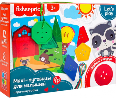 Игра-шнуровка Fisher-Price Maxi-пуговицы