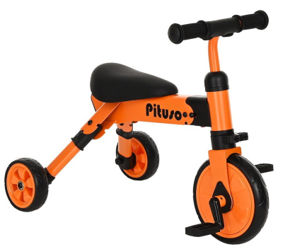 Велосипед трехколесный 2в1 PITUSO "Букашка" Orange/Оранжевый