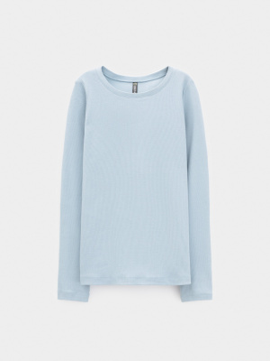 Лонгслив для девочки Crockid серо-голубой 1362 к655