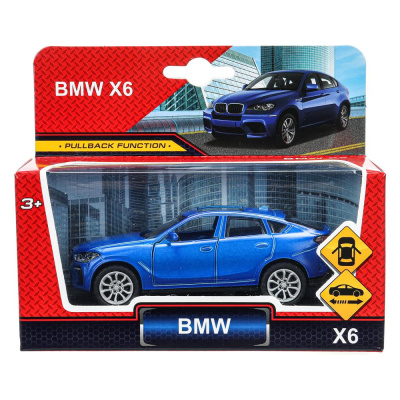 394882 Модель металл BMW X6 10 см, двери, инерция Технопарк в кор.2*120шт