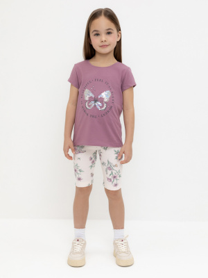 Велосипедки для девочки Crockid розовый полевые бабочки к553