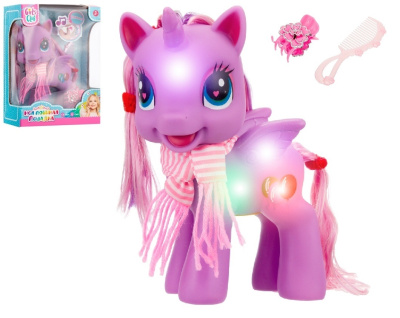 Набор "Зоомагазин" единорог на пульте р/у, свет. и звук. эффекты, в/к 27*21*28 см