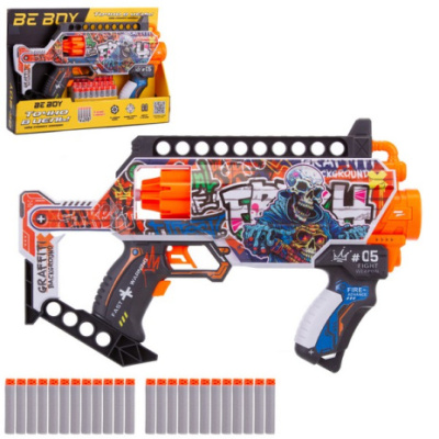 Автомат "BeBoy", 7-и зарядный барабан, 24 софт-патрона в комплекте, в/к 36,5*7*26 см