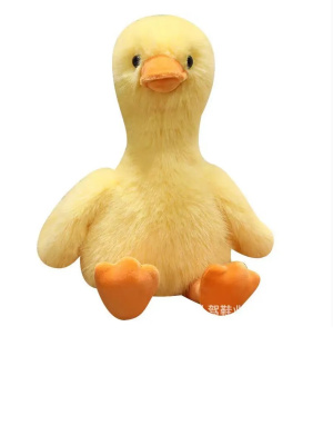 Гусь пушистый 35 см оранжевый