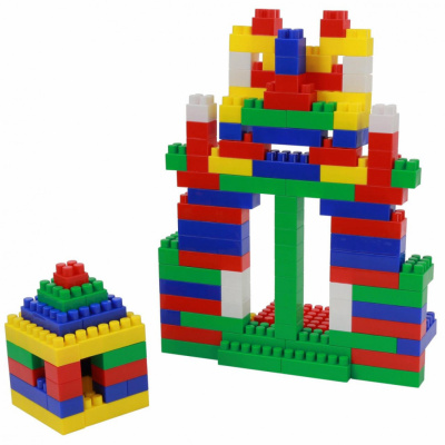 Конструктор "Строитель" (174 элемента) (в контейнере)