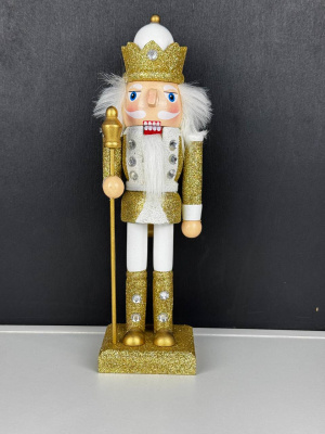 Фигурка Щелкунчик с копьем бел-зол мундир,25см