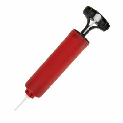 Насос для мячей ручной 20 см, 2 насадки 