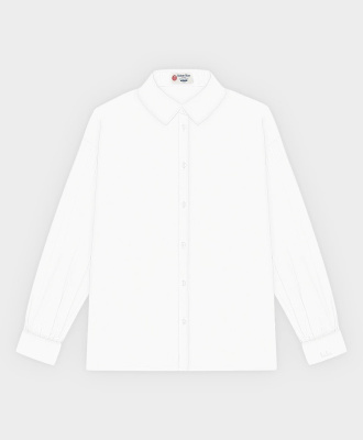 Блузка с длинным рукавом для девочки Button Blue