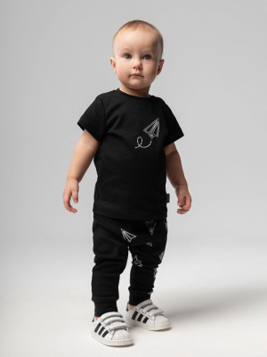 Футболка с коротким рукавом + брюки Bodo черный-белый