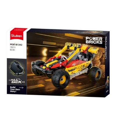 Конструктор "Багги" с инерционным механизмом, 186 деталей, в/к 30*19*6,7 см