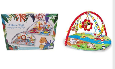 Коврик развивающий игровой, 5 подвесок,  в/к 50*7,5*36,5 см