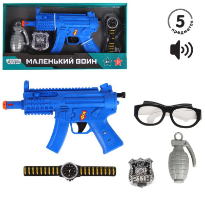 Набор "Полиция" со светом и звуком, зеленый, в/к 38*4,5*20,5 см ТМ "КОМПАНИЯ ДРУЗЕЙ", Серия "Маленьк