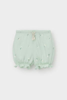 Шорты для девочки Crockid пастельно-зеленый милые цветочки к543