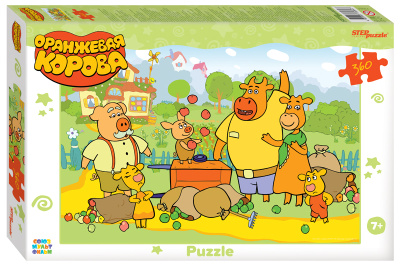 360 Пазл "Оранжевая корова" (С/м) (Степ Пазл)