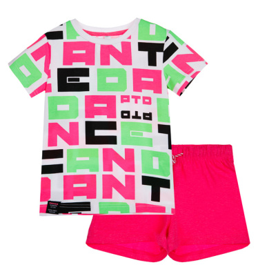 Футболка с коротким рукавом + шорты для девочки PlayToday