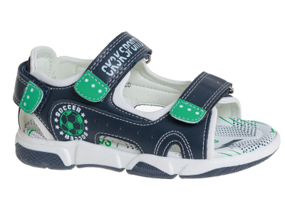 Сандалии для мальчика Сказка темно-синий-зеленый