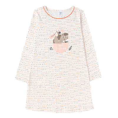 Сорочка для девочки Crockid цветные штрихи на белой лилии