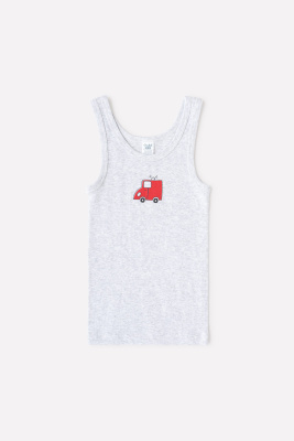 Майка Crockid светло-серый меланж автопарк