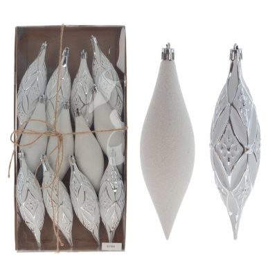 Набор из 12шт Украшение новогоднее Капля L4 W4 H15 см