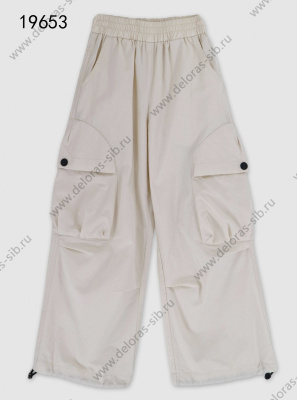 Брюки для девочки Deloras кремовый