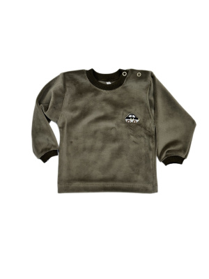 Джемпер Карапуз велюр хаки