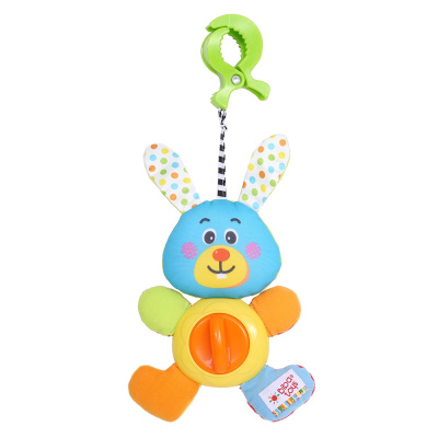 Развивающая игрушка-подвеска на клипсе Кролик, BIBA TOYS 18*12 см  (в кор.24 шт.)