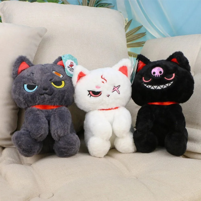 Кот сидячий анимэ белый