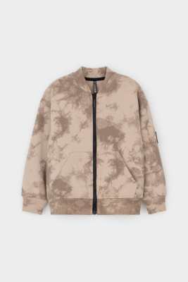 Толстовка для мальчика Crockid темно-бежевый тай-дай к508